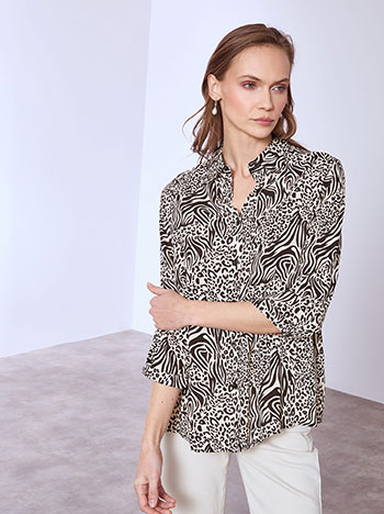 Πουκάμισο με animal print SQ7616.3556+1