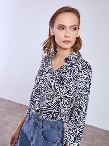 Πουκάμισο με animal print SQ7616.3556+2