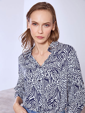 Πουκάμισο με animal print SQ7616.3556+2 φωτογραφία