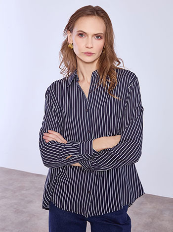 Πουκάμισο ριγέ με κλασικό γιακά SQ7616.3705+3