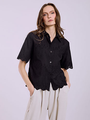 Πουκάμισο με κεντητά λουλούδια SQ7616.3715+2