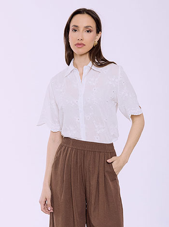 Πουκάμισο με ανάγλυφα λουλούδια SQ7616.3717+1