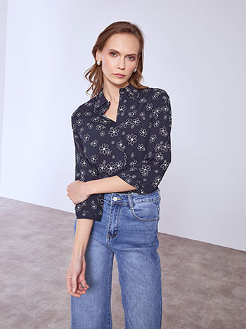 Πουκάμισο με λουλούδια SQ7616.3723+3