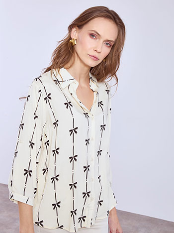 Πουκάμισο με σχέδιο φιογκάκια SQ7616.3793+2