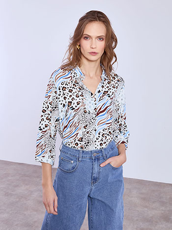 Πουκάμισο εμπριμέ με animal print SQ7616.3803+2