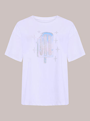  T-shirt με παγωτό strass SQ7616.4052+1 - 3