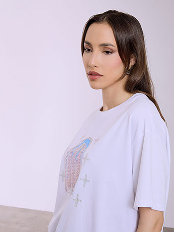 Celestino T-Shirt με Παγωτό Strass Sq7616 4052+1 Μπλούζες T-Shirts Γυναικεία Ρούχα Μόδα