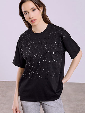 T-shirt με strass SQ7616.4053+2