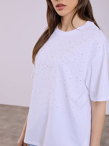 T-shirt με strass SQ7616.4053+1