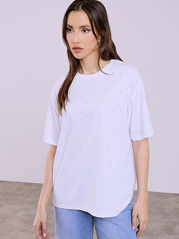 Celestino T-Shirt με Strass Sq7616 4053+1 Μπλούζες T-Shirts Γυναικεία Ρούχα Μόδα