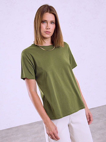Τ-shirt μονόχρωμο SQ7616.4212+32