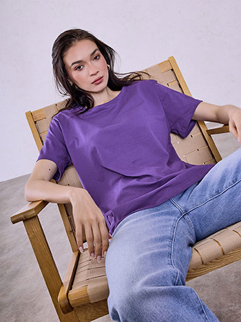 Τ-shirt μονόχρωμο SQ7616.4212+17