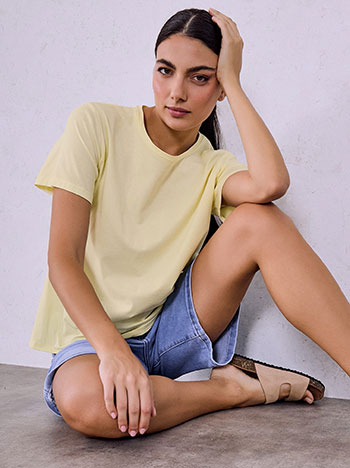Τ-shirt μονόχρωμο SQ7616.4212+21