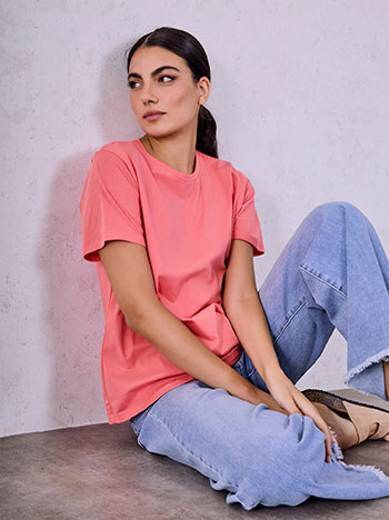 Τ-shirt μονόχρωμο SQ7616.4212+25