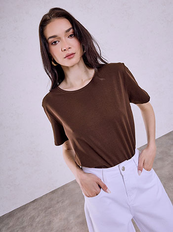 Τ-shirt μονόχρωμο SQ7616.4212+16