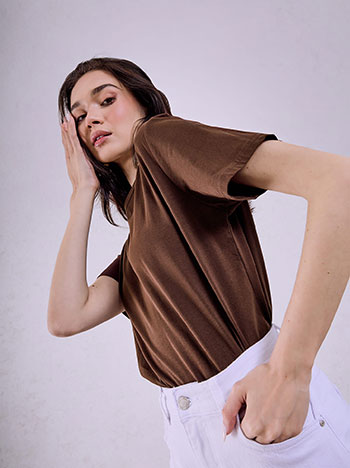 Celestino Τ-Shirt Μονόχρωμο Sq7616 4212+16 Μπλούζες T-Shirts Γυναικεία Ρούχα Μόδα