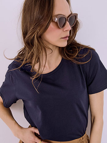 Celestino Τ-Shirt Μονόχρωμο Sq7616 4212+11 Μπλούζες T-Shirts Γυναικεία Ρούχα Μόδα