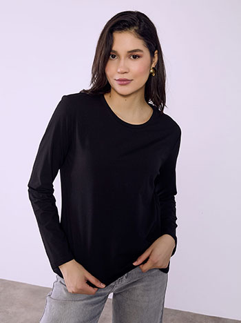 Μπλούζα μονόχρωμη με βαμβάκι SQ7616.4216+1