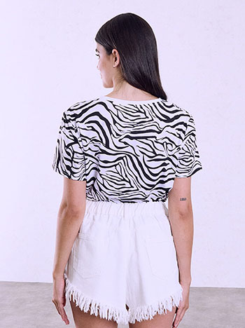 T-shirt με τύπωμα ζέβρα SQ7616.4260+1