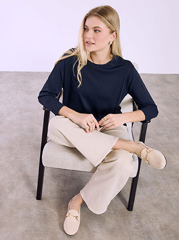 Μπλούζα με πλέξη SQ7616.4321+7