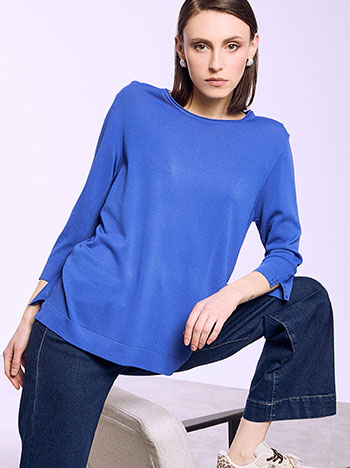 Μπλούζα με γυριστή λαιμόκοψη SQ7616.4324+5