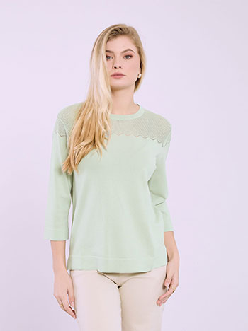 Μπλούζα με διάτρητες λεπτομέρειες SQ7616.4552+6