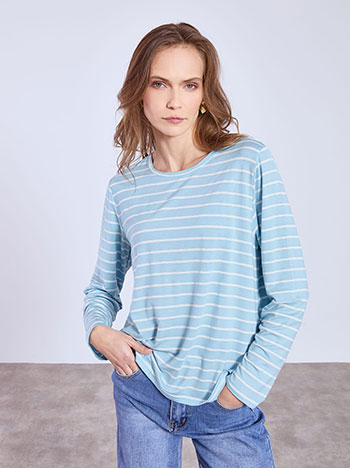 Μπλούζα ριγέ με μεταλλιζέ λεπτομέρειες SQ7616.4603+2