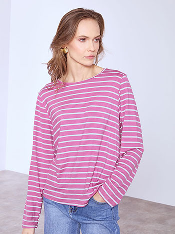 Μπλούζα ριγέ με μεταλλιζέ λεπτομέρειες SQ7616.4603+4