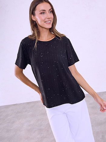 Μπλούζα ριπ με glitter SQ7616.4618+1