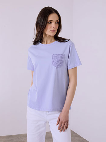 T-shirt με κεντητή τσέπη SQ7616.4929+4