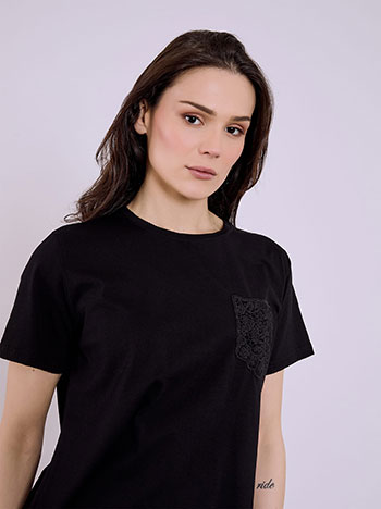 Celestino T-Shirt με Κεντητή Τσέπη Sq7616 4929+2 Μπλούζες Κοντομάνικες Γυναικεία Ρούχα Μόδα