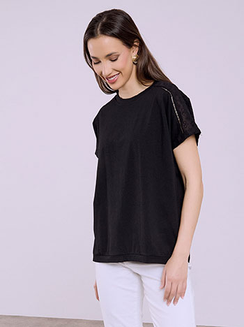 Μπλούζα με κεντητές διάτρητες λεπτομέρειες SQ7616.4975+