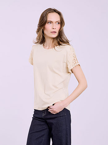 Μπλούζα με strass στο μανίκι SQ7616.4990+3