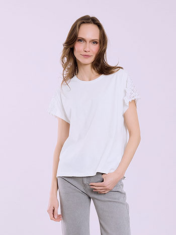 Μπλούζα με strass στο μανίκι SQ7616.4990+2