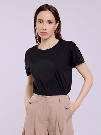 Μπλούζα με κροσέ λεπτομέρεια SQ7616.4992+2