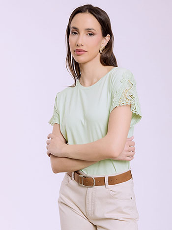 Μπλούζα με κροσέ λεπτομέρεια SQ7616.4992+5