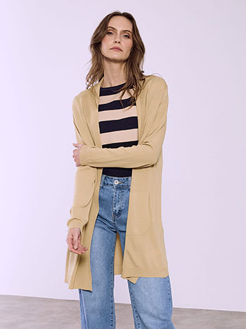 Ζακέτα μακριά με τσέπες SQ7616.5330+4