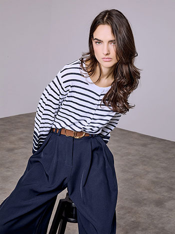 Ζακέτα ριγέ μεταλλιζέ SQ7616.5530+5