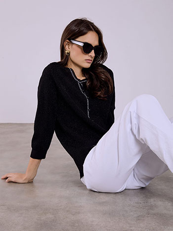 Ζακέτα με πέρλες κουμπιά SQ7616.5532+1