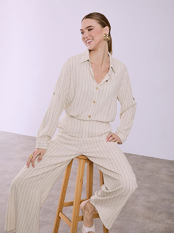 Σετ με ριγέ πουκάμισο και παντελόνα SQ7633.0190+2