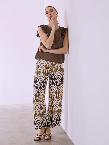 Σετ με παντελόνα εμπριμέ και τοπ SQ7633.0316+2