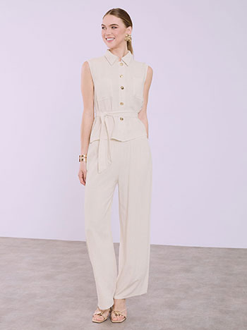 Σετ πουκάμισο και παντελόνα με λινό SQ7633.0508+2