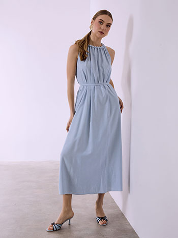 Φόρεμα μάξι με λινό SQ7633.8299+3