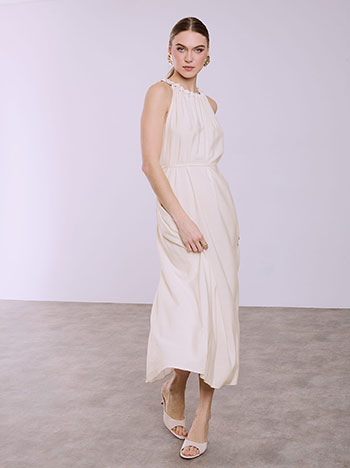 Φόρεμα μάξι με λινό SQ7633.8299+5