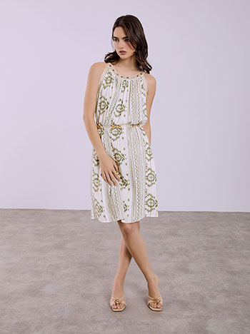 Celestino Φόρεμα εμπριμέ με μεταλλιζέ ρίγες SQ7633.8458+2