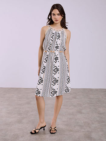 Celestino Φόρεμα εμπριμέ με μεταλλιζέ ρίγες SQ7633.8458+1