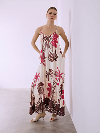 Φόρεμα με τροπικό μοτίβο SQ7633.8467+3