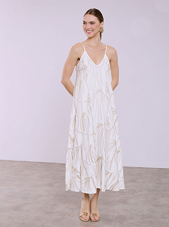 Celestino Φόρεμα μάξι με κεντήματα SQ7633.8562+1