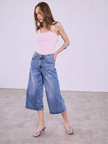 Τζιν βερμούδα wide leg SQ7634.1123+1