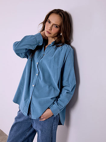 Πουκάμισο βαμβακερό κοτλέ SQ7639.3120+4